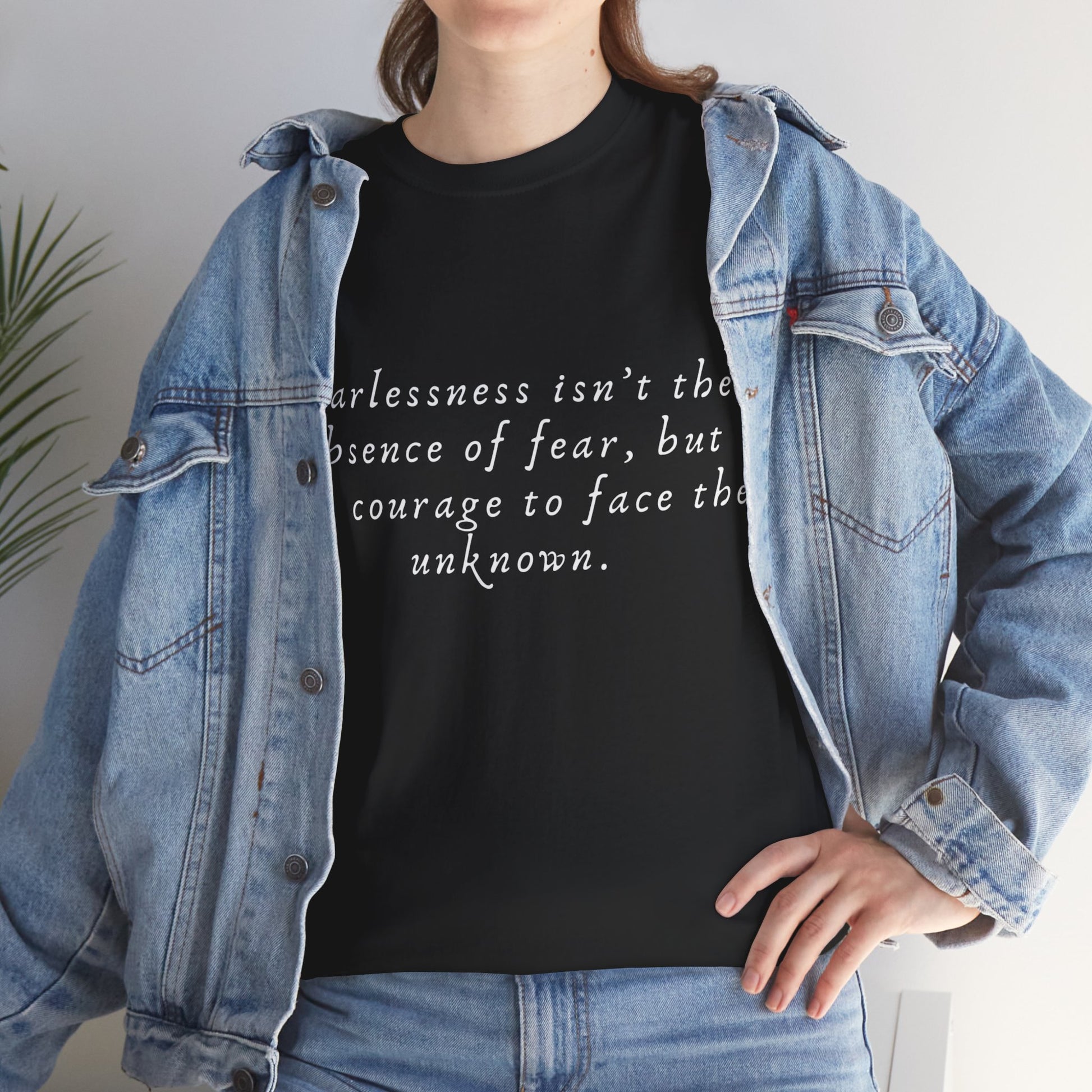 Ethical Cotton Fabric Close-Up – Fearlessness Tee