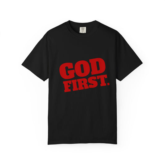 God First Christian Statement T-Shirt Front View (Unisex)