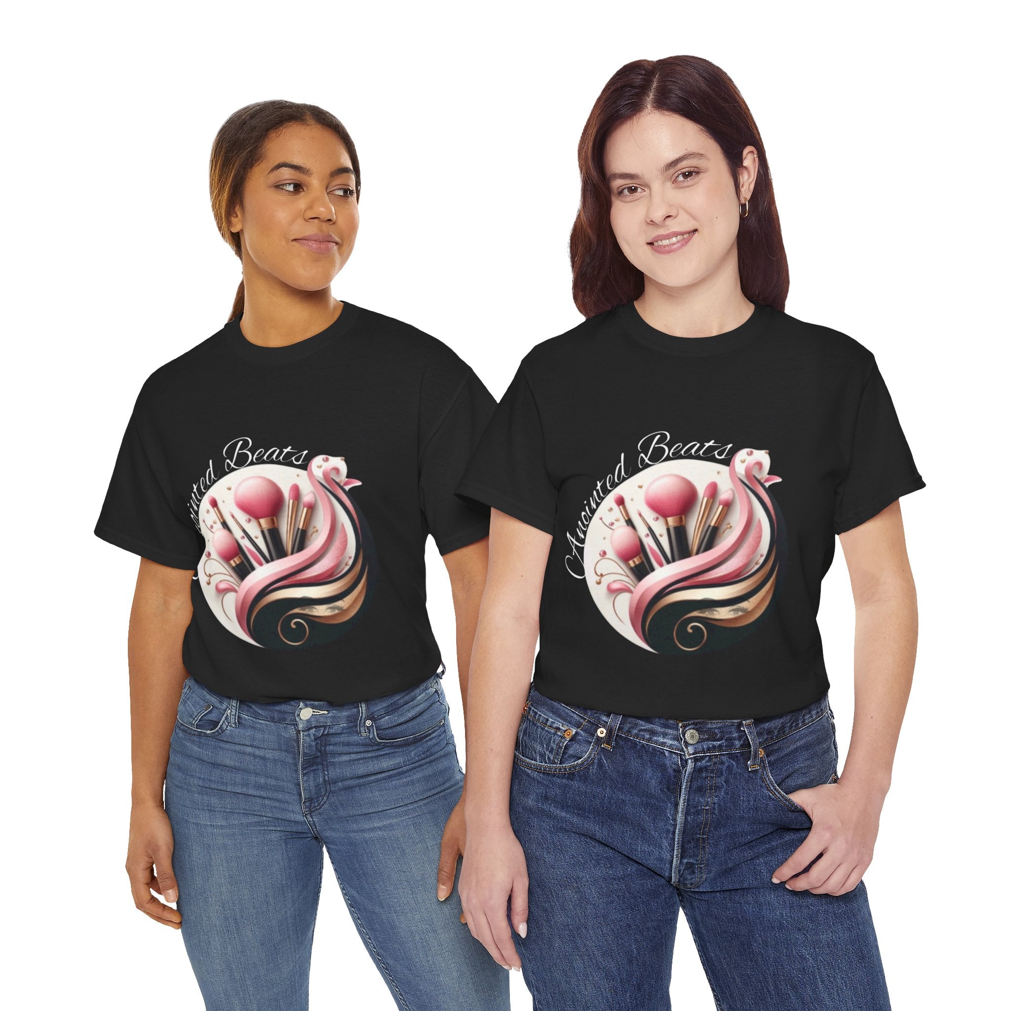 Anointed Beats MUA Pro T-Shirt – Makeup Artist Tee (Black)