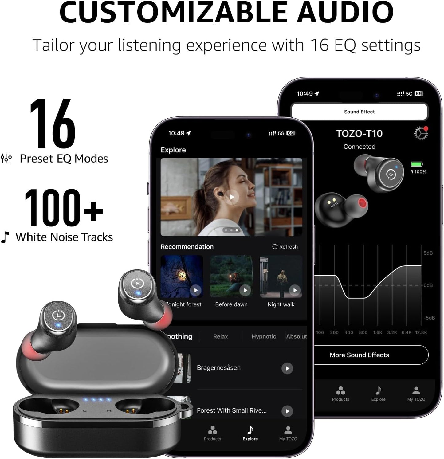 Tozo T10 Wireless Bluetooth Earbuds