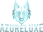 Logo of Azureluxe with a stylized wolf design on a white background
