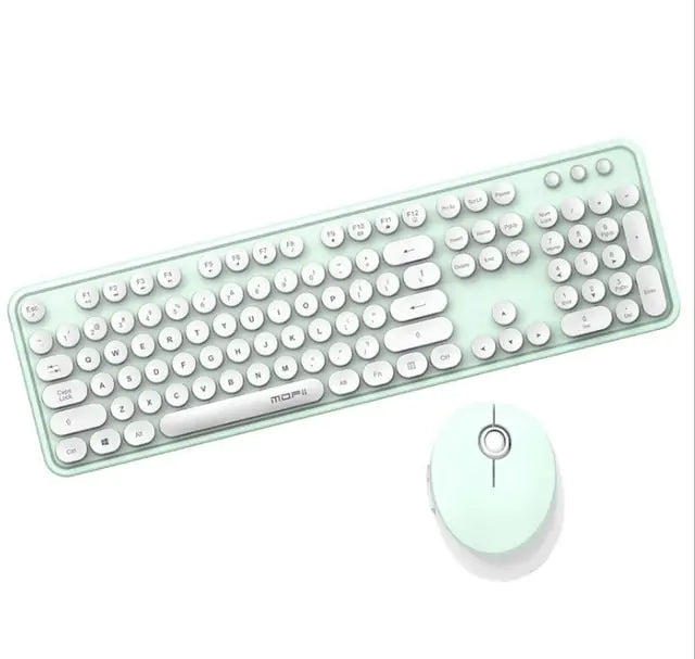 Wireless Candy Color Round Keycap Keyboard Set